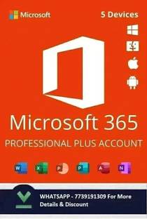 MICROSOFT Office 365 Professional Plus (5 Users/PC, Lifetime Validity)
