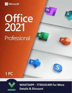 MICROSOFT Office Pro Plus 2021 (1 PC, Lifetime Validity) Activation Key