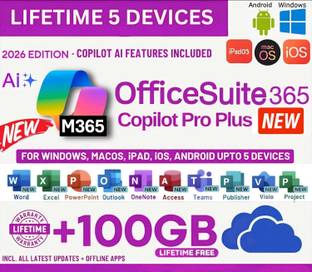 MICROSOFT Office 365 Professional Plus (5 Users/PC, Lifetime Validity)