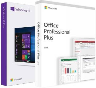MICROSOFT Windows 10 Pro & Office Professional Plus 2019 (1 User/PC, Lifetime Validity)