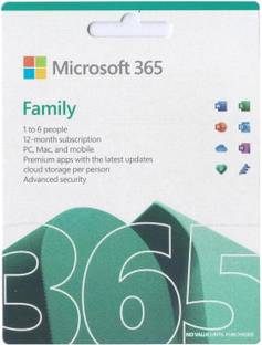 MICROSOFT 365 Family 5 User | Premium Office apps | 100 GB Storage | ( Email Delivery )