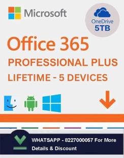 MICROSOFT Office 365 Professional Plus For - 5 Devices/Users (Lifetime Account)