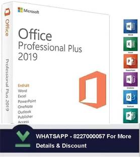 MICROSOFT Office Professional Plus 2019 (1 User/PC, Lifetime Validity) Activation Key Card