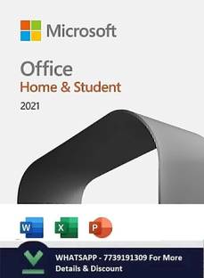 MICROSOFT Office Home & Student 2021 (Lifetime Validity) Activation Key Card, One-time purchase for 1 PC / Mac