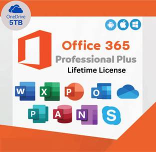 MICROSOFT Office 365 Pro Plus For 5 Users/PC (Lifetime 365 License) + 5TB ONEDRIVE
