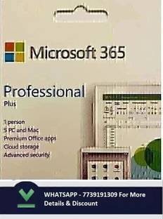 MICROSOFT Office 365 Professional Plus For 5 Users/PC For Windows/MAC (Lifetime Validity)