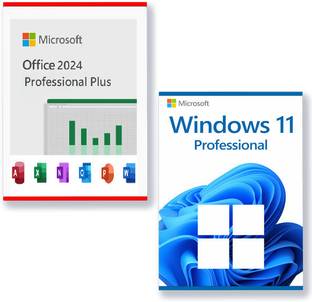 MICROSOFT Windows 11 Pro & Office Professional Plus 2024 (1 User/PC, Lifetime) Key Card