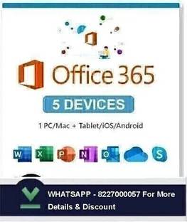 MICROSOFT Office 365 Professional Plus for Windows/MACOS (5 Users/PC, Lifetime Validity)