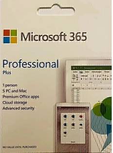 MICROSOFT Office 365 Professional Plus For 5 Users/PC For Windows/MAC (Lifetime Validity)