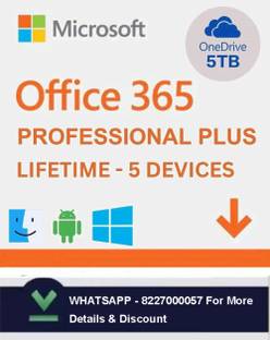 MICROSOFT Office 365 Professional Plus For - 5 Devices/Users (Lifetime Account)