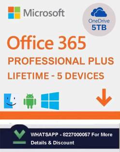 MICROSOFT Office 365 Professional Plus For - 5 Devices/Users (Lifetime Account)