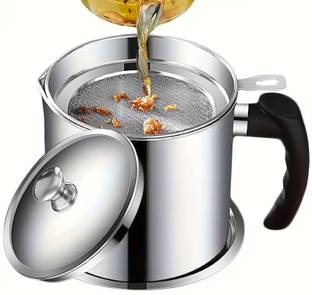 LEKORED Oil Strainer Pot with Removable Filter Bacon Can Strainer