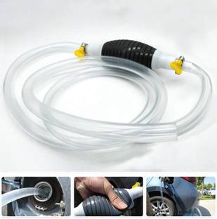 TRK HUB Portable Hand Fuel Pump Oil Water Fuel Transfer Siphon Pump(2 Meter, PACK OF 1) Car Pump