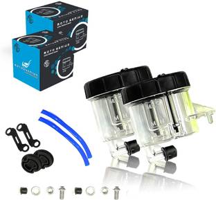 Moto Genius Front Brembo Brake Clutch Fluid Bottle Oil Reservoir Tank Cup (Grey) 2QTY Oil Filler Cap