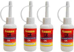 Gannu Sewing and Multipurpose High Quality Lubrication Machine Oil, 40ml pack (4) Manual Pump
