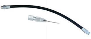 EPITECH MART Grease Gun Needle Tip of The Mouth Grease Gun Adapter With 12'' Black Pipe Manual Dispenser