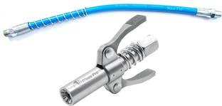 Mass Pro Grease Gun Coupler Quick Lock Release Zerk Fitting Coupling With 12" Hose Hand Tool Kit