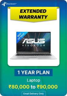1 Year Extended Warranty for Laptops from Rs. 80,000 to Rs. 90,000