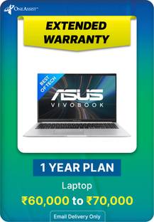 1 Year Extended Warranty for Laptops from Rs. 60,000 to Rs. 70,000
