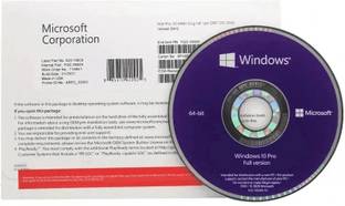 MICROSOFT Windows 10 Professional DVD Pack Lifetime Validity Retail License 64 bit
