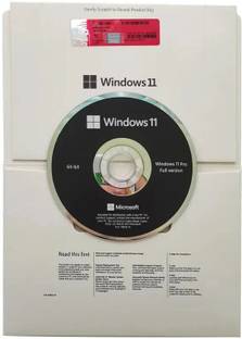 MICROSOFT Windows 11 Pro (1 User, Lifetime Validity) DVD Pack OEM Latest 64/32 Bit