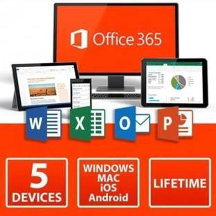 MICROSOFT Office 365 Mac/Windows/ios/ Tablet/Andriod Lifetime 32/64 Bit ( 5 User Account )