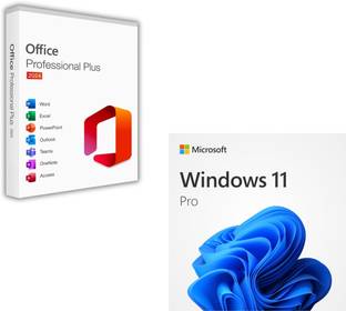 MICROSOFT Windows 11 Pro & Office Professional Plus 2024 Combo 82488-20033 MORE Lifetime ( Updated )