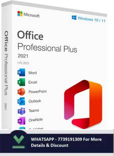 MICROSOFT Office Suit 2021 office 2021/2024 professional plus ( 32/64) Bit Both Support Single 1 User