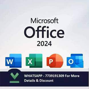 MICROSOFT Office 2024 Professional Plus FOR MORE DISCOUNT 82488_20033 WATSAPP Lifetime License ( Windows Only Reinstall Supported )