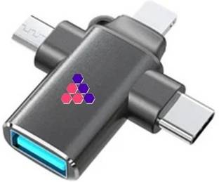 Reedeal Micro USB, Lightning, USB Type C OTG Adapter