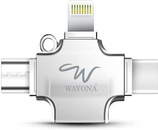 Wayona USB Type C, USB, Lightning, Micro USB OTG Adapter