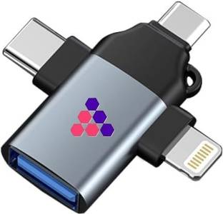 Reedeal Micro USB, Lightning, USB Type C OTG Adapter