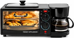 TrendyAppliances 10-Litre Oven Toaster Grill OTG OTG Oven with Built-in Coffee Maker, Multi-Function, ...