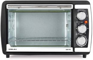 BAJAJ 20-Litre Oven Toaster Grill OTG 2025 Model 20L TM 20 with Stainless steel body, Black grey