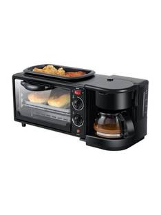TrendyAppliances 9-Litre Oven Toaster Grill OTG 3-in-1 Machine with Toaster Oven, Non-Stick Grill, Bla...