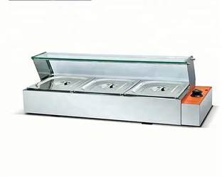 KHUSHI UDYOG 35-Litre Oven Toaster Grill OTG 3-Pan SS Bain Marie Food Warmer with Glass Cover for Buff...