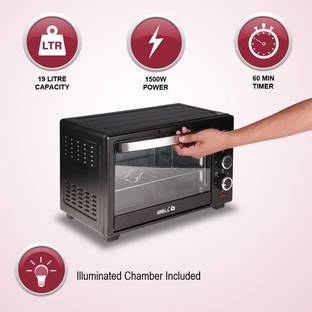 iBELL 19-Litre Oven Toaster Grill OTG EO19LG Electric Oven Toast Grill, Adjustable Temperature & Timer...