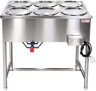 kiran 10-Litre Oven Toaster Grill OTG 6 Pot Electric & Gas Bain Marie | Food Serving Counter | 8–10 Li...