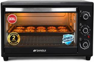 Sansui 33-Litre 1800 Watt, Interior Light, 4 Cooking Modes Oven Toaster Grill OTG SNOT33NNTAB, Black