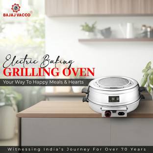 BAJAJ VACCO 15-Litre Oven Toaster Grill OTG ROUND BAKING GRILLING RBO -4 15", Silver