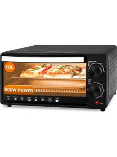 Inalsa 10-Litre Oven Toaster Grill OTG OTG 10BK, Black, Silver