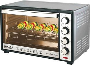 Inalsa 30-Litre Oven Toaster Grill OTG Master Chef 30 SSRC, Black, Silver