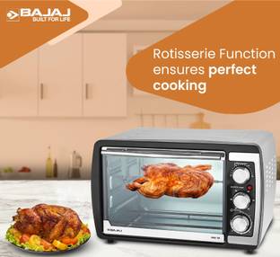 BAJAJ 20-Litre Oven Toaster Grill OTG 2000 TM 20 L New Launch, Black grey