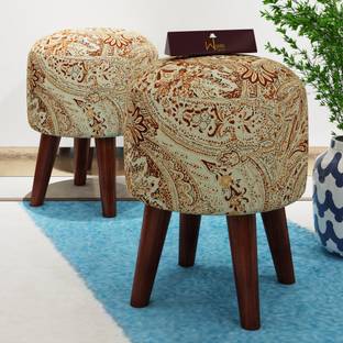 WoodenTwist Fabric Pouf