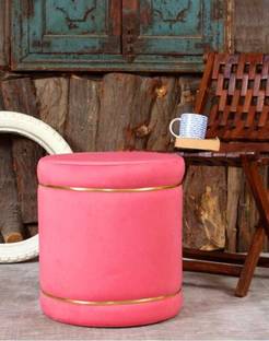 ganiwood Solid Wood Pouf