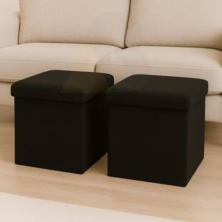 ABTRIX WITH AB Fabric Cube Ottoman