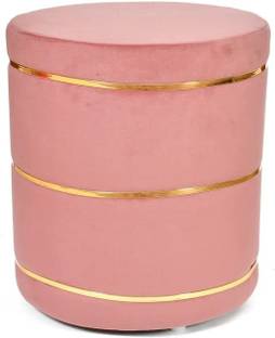 wooden luxury Fabric Pouf