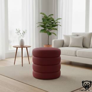 LACKUER ARTS Solid Wood Pouf