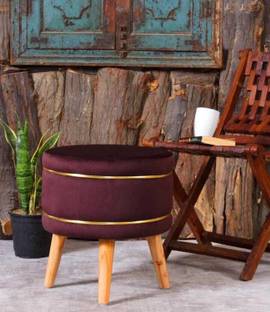 Unique Creation Handicrafts Solid Wood Pouf