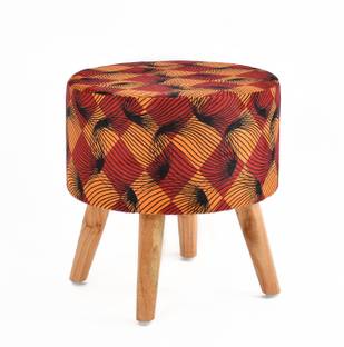 RIANCE CREATIONS Solid Wood Standard Ottoman